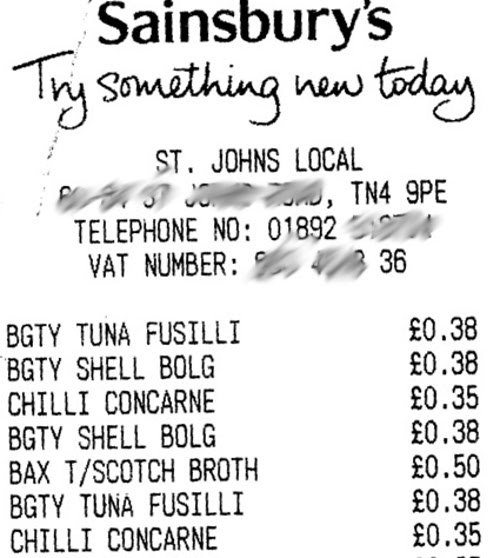 The Most Common Receipt Font Of Cash Register Receipt Font Real 
