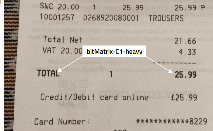 A Special Receipt Font Which Is Popular in Britain < Thermal Printer Fonts  < Match A Best Receipt Font!