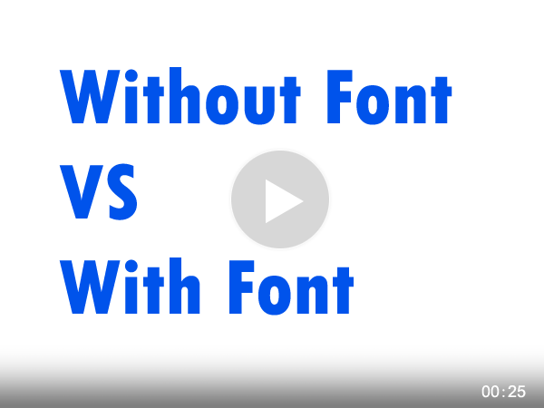 'When you have no font' VS 'When you have the font'